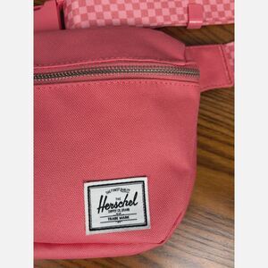 Herschel Supply Co Pink Fanny Pack Belt Bag Adjustable Strap Checkered Strap